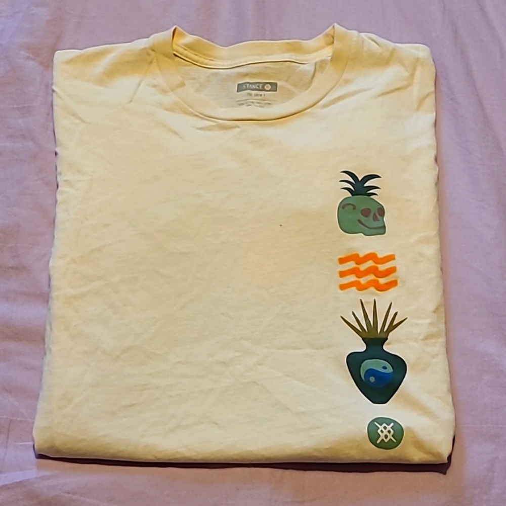 STANCE graphic tee Beige men's size M. Short sleeves